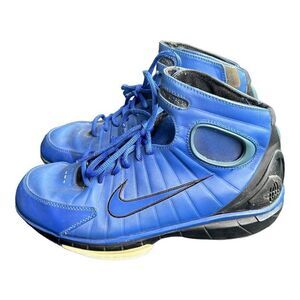 Nike Air Zoom Huarache‎ 2k4 Blue Athletic Sneakers Men's Basketball Shoes 8.5